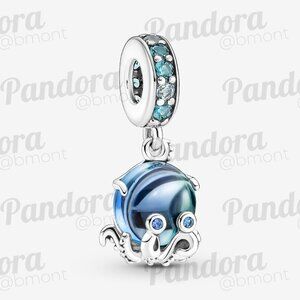 Pandora Murano Glass Cute Octopus Dangle Charm
